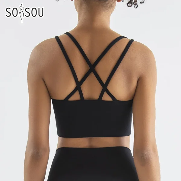 SOISOU-New-Nylon-Top-Women-Sports-Bra-Yoga-Gym-Fitness-Bras-For-Women-Elastic-Sexy-Cross