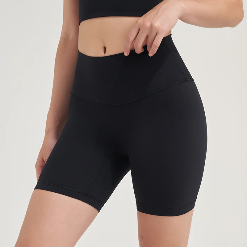SOISOU-Nylon-Women-s-Shorts-Gym-Yoga-Shorts-Leggings-High-Waist-Elastic-Tight-Breathable-No-Awkward-3