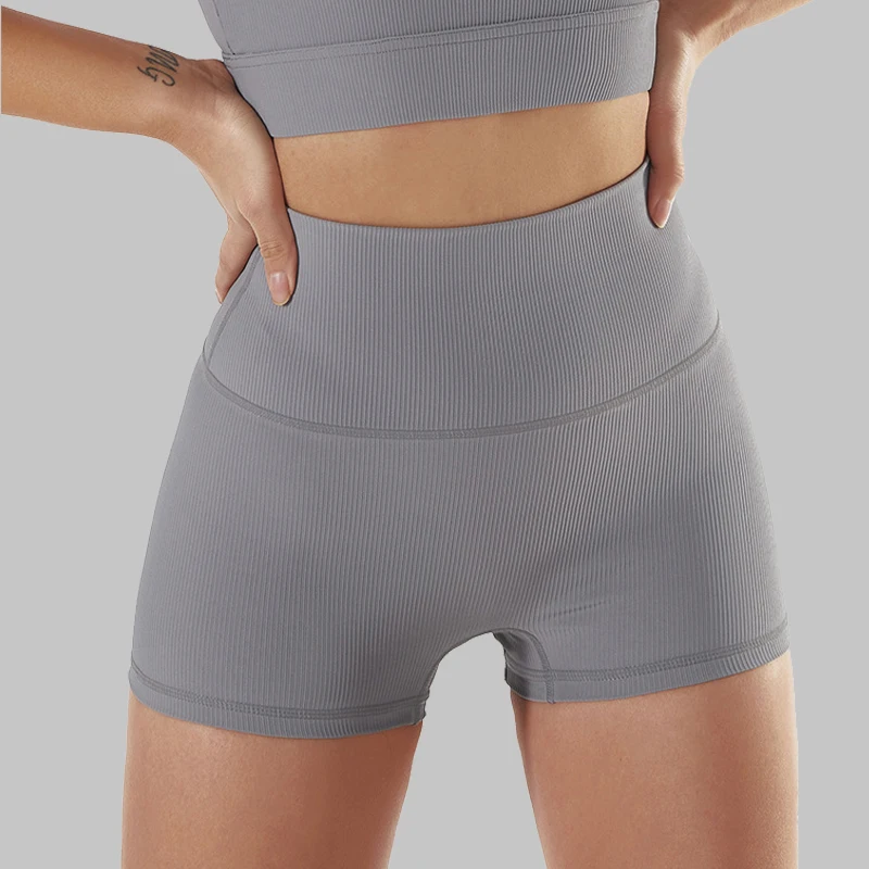 SOISOU-Rib-Fabric-Yoga-Shorts-Women-Sport-Gym-Fitness-Short-Seamless-High-Waist-Breathable-Elastic-Women-3
