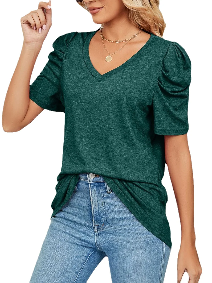 Women-Short-Sleeve-V-Neck-T-Shirt-Tops-4