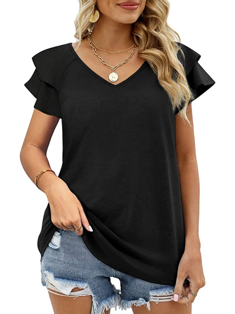 Womens-Ruffle-Short-Sleeve-Solid-V-Neck-T-Shirts-Casual-Loose-Tops-for-Summer-5